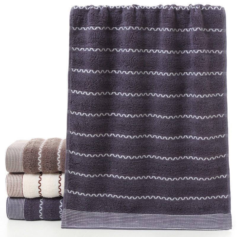 Khăn tắm cotton mềm mại họa tiết gợn sóng