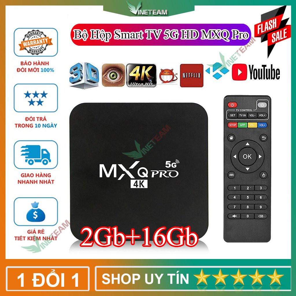 Androi TV box MXQ PRO 4K RAM 4G+64G ANDROID 10.1 MẪU MỚI 2020✔HỖ TRỢ TIẾNG VIỆT✔CÀI ĐẶT DỄ DÀNG -DC4346