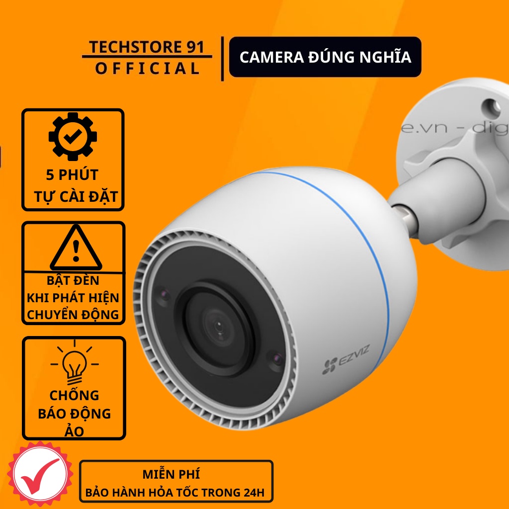 Camera wifi ezviz C3TN gắn ngoài trời, báo động về điện thoại tại VITALIGHT