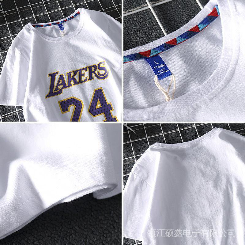 Áo Thun Ngắn Tay In Hình Đội Bóng Rổ Lakers Cá Tính Áo Thun Bóng Rổ In Số 24 Kobe Năng Động Thời Trang Dành Cho Nam Áo Thun Thể Thao Dáng Suông 23 Thời Trang