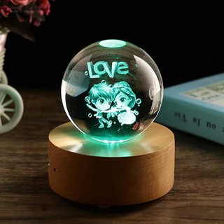 Quà lưu niệm quả cầu pha lê đôi trai gái - Quà tặng sinh nhật -  [ MIỄN PHÍ GÓI QUÀ - TẶNG THIỆP ]