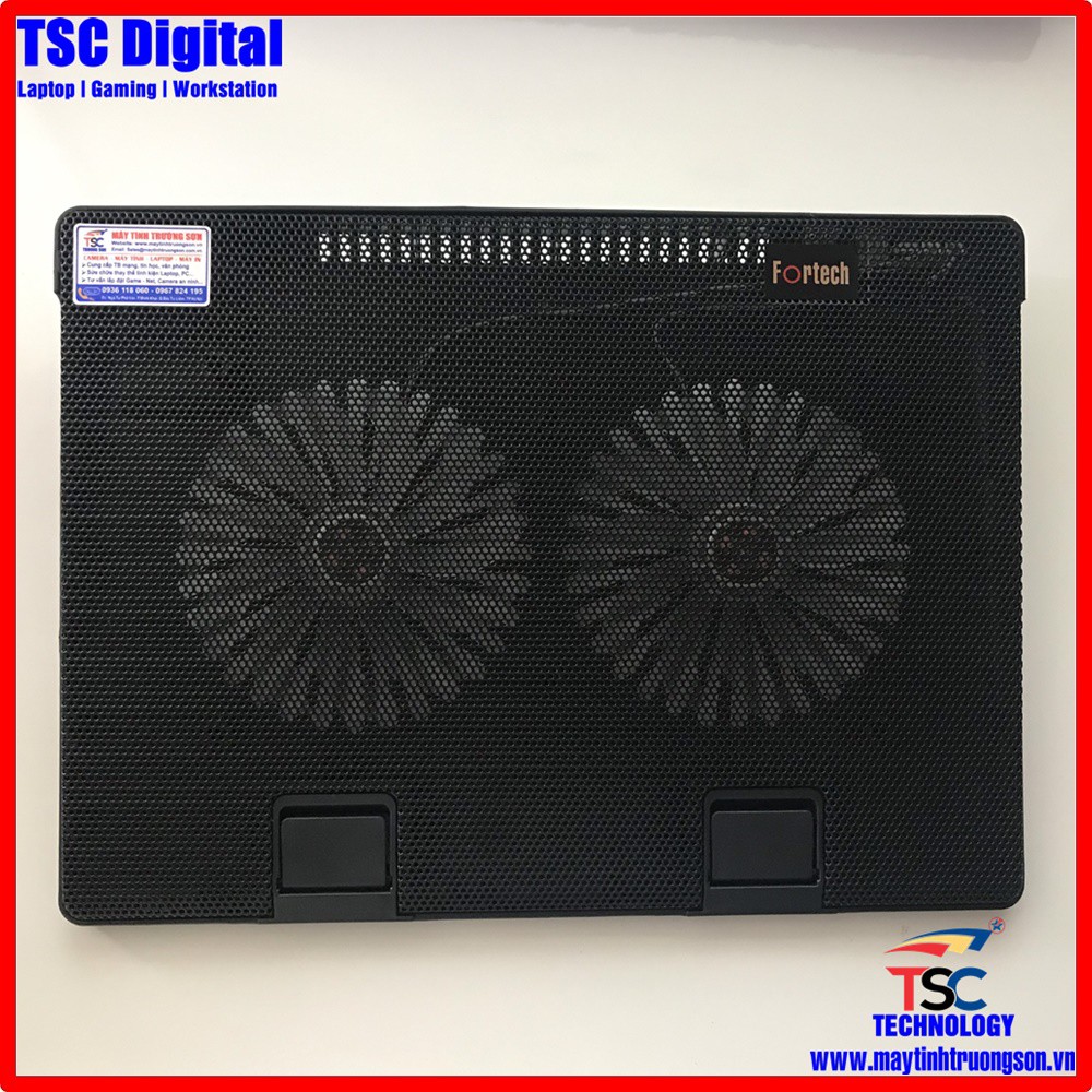 Đế Tản Nhiệt Laptop Cooling Pad FORTECH F222/ F119 2Fan | Hàng Cao Cấp