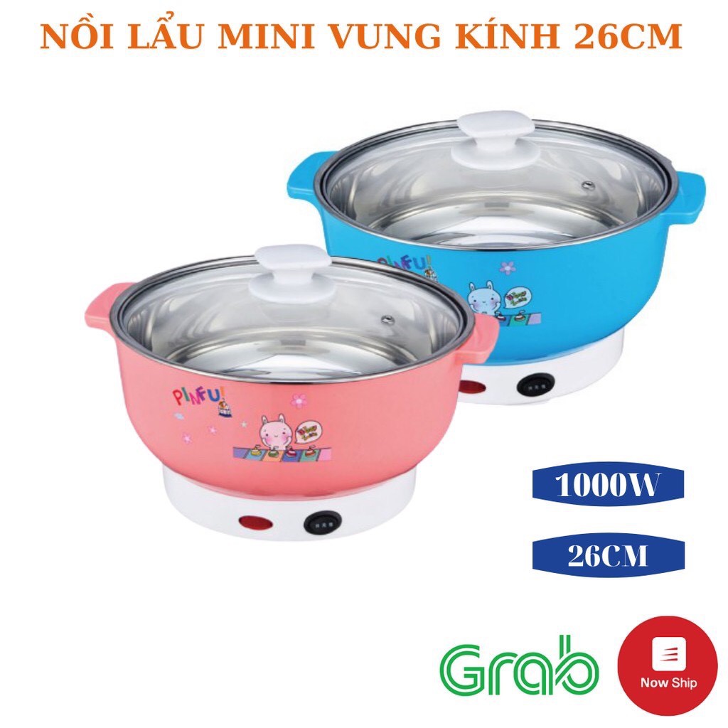 Nồi lẩu điện,nấu mì mini đa năng 26cm(nấu gì cũng được)