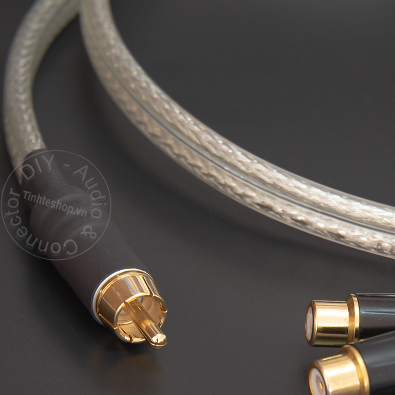 Cáp chia AV 1 ra 2 DIY 0.2M đến 5M - RCA male to 2 RCA female cable