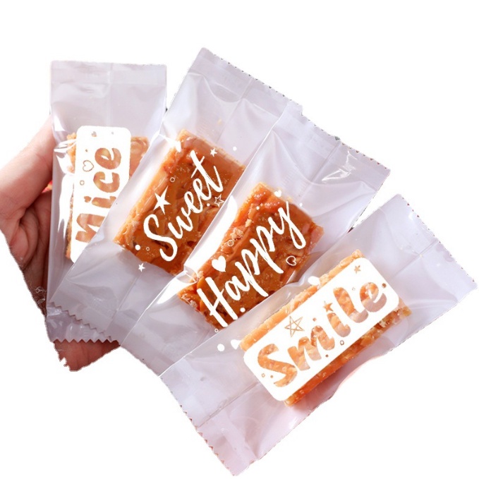 Túi kẹo bánh qui hạnh nhân size 5x11 cm 1 bịch 100 túi