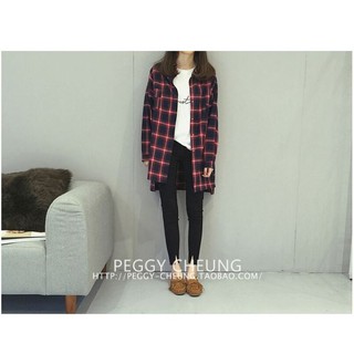 sơ mi kẻ caro đỏ oversize