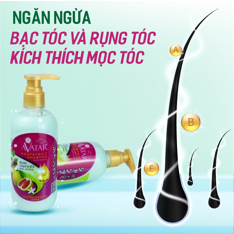 Combo 2 Chai Gội - Xả Avatar Tinh Dầu Bưởi Và Ô Liu Giúp Tóc Suôn Mượt Óng Ả 500ml