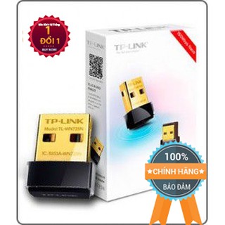 USB WIFI Nano TPLink TL-WN725N  - Màu Vàng - FPT Phân Phối