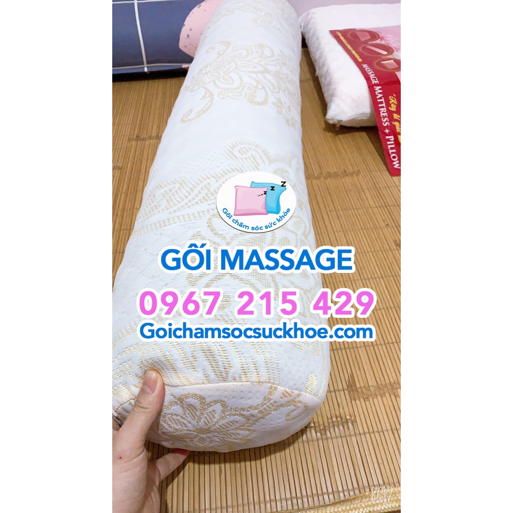 Gối ôm cao su foam Sapphire Massage - An toàn - Không giữ ẩm - Lưu thông khí - Thoáng mát cho 4 mùa