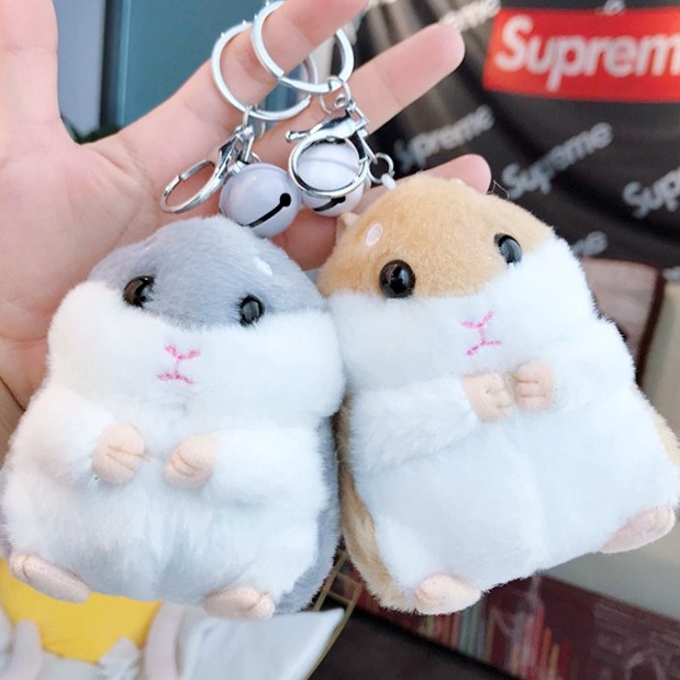 Móc Khóa gấu bông Chuột Hamster Treo Balo, Túi Xách, Điện Thoại 10cm