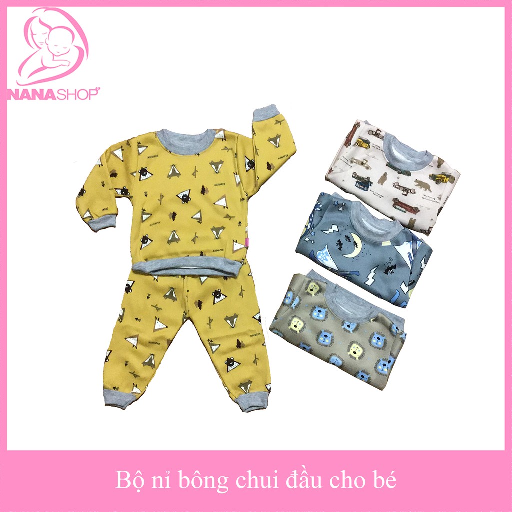 Bộ nỉ bông chui đầu chất đẹp cho bé trai