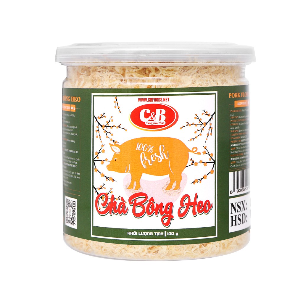 Chà bông heo C&amp;B hộp 100g