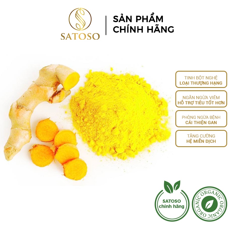 Tinh bột nghệ vàng thượng hạng tốt cho sức khỏe, đẹp da SATOSO 1kg SA117
