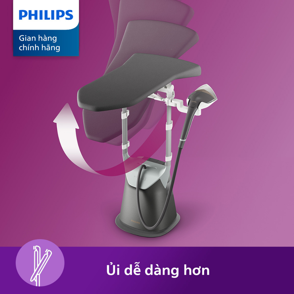 Bàn Ủi Hơi Nước Đứng Cao Cấp Philips GC628/80 All in one 8000 series | OptimalTemp|2400W