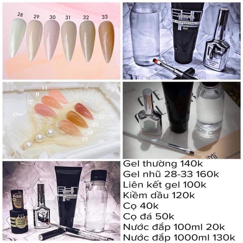 Gel tuýp đắp móng