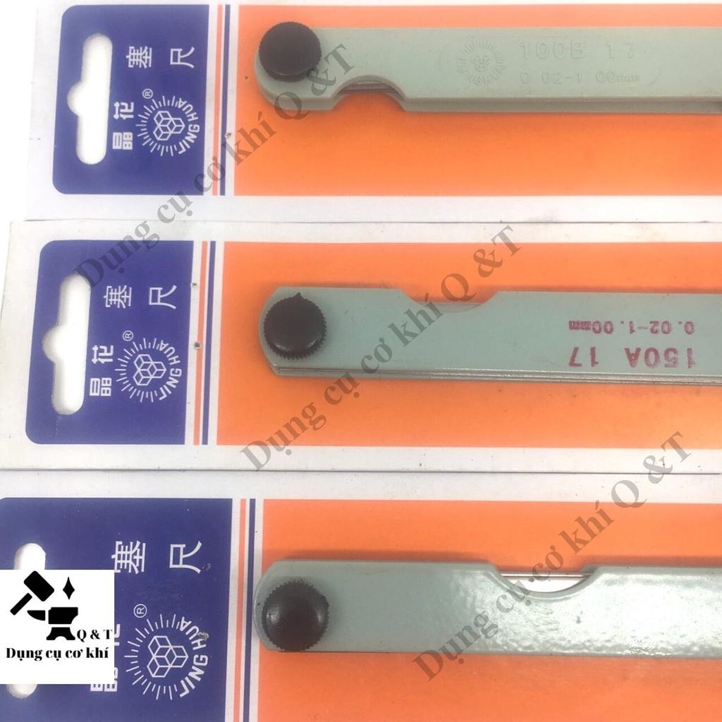 Thước đo khe hở , Thước căn lá chiều dài 100B 200B 300B hãng jinghua 17 lá