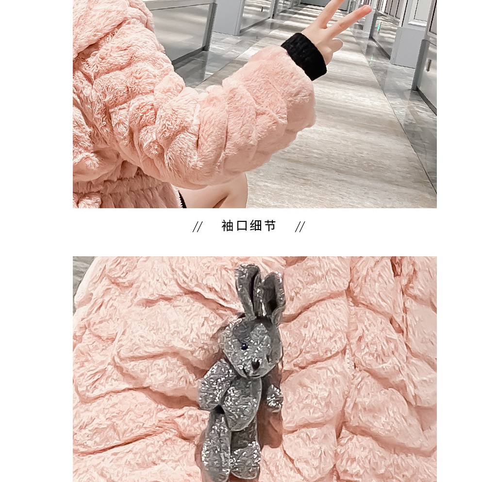 Áo khoác lông mịn bé gái size 16-42kg AK04