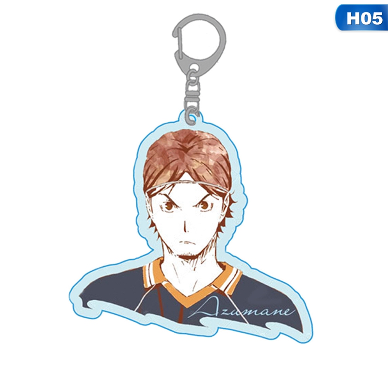 flowersqueen Anime Haikyuu! Acrylic Keychain Anime Character Print Keyring Fashion Cartoon Pendant