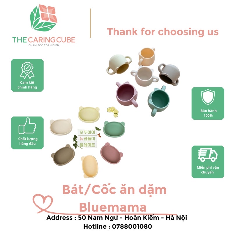 Khay ăn dặm silicon Bluemama