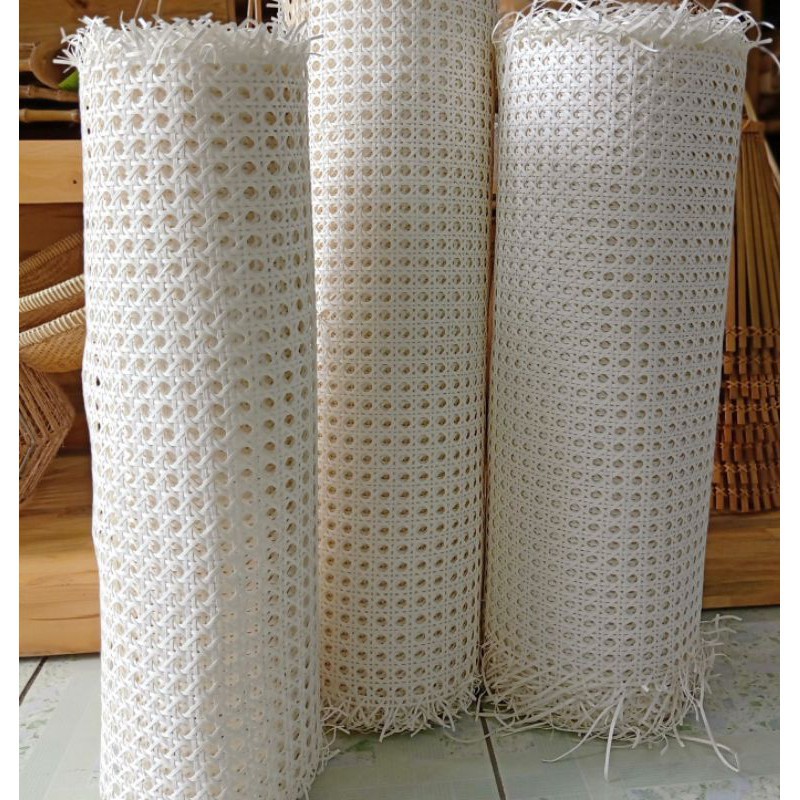 lưới mây mắt cáo nhựa giả mây mầu trắng hàng xuất khẩu khổ 90 cm