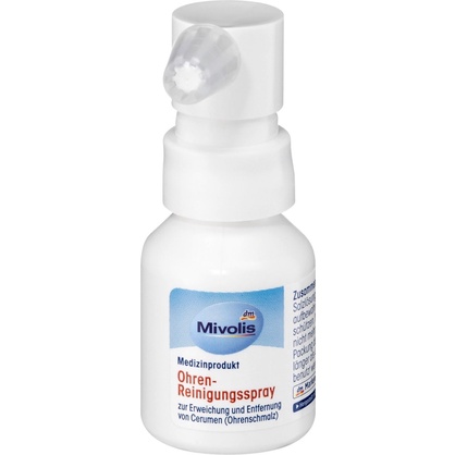 Xịt làm tan ráy tai cho bé và người lớn Mivolis Đức 20ml, xịt vệ sinh tai trẻ em