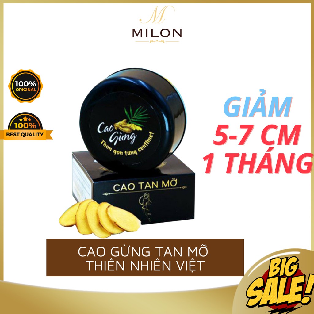 [100% CHÍNH HÃNG] Cao Gừng Tan Mỡ Bụng Thiên Nhiên Việt 250g