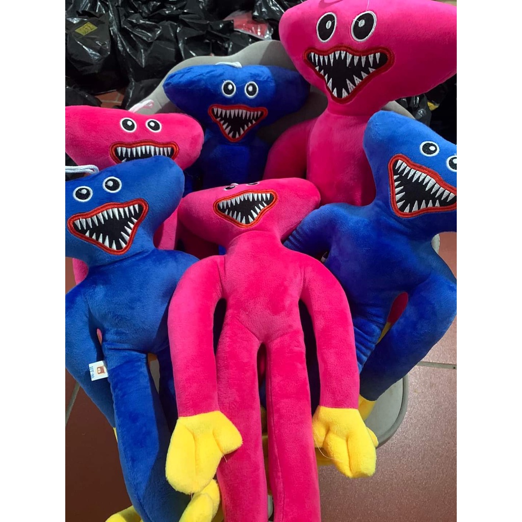 Gấu bông Huggy Wuggy trong Poppy Playtime gối ôm thú nhồi bông chất liệu mềm mịn cho trẻ em