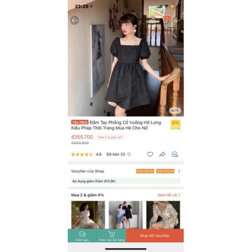 Đầm xoè bồng babydoll cột nơ lưng Quảng Châu Trung Quốc màu trắng váy xinh hot trendy - babydoll