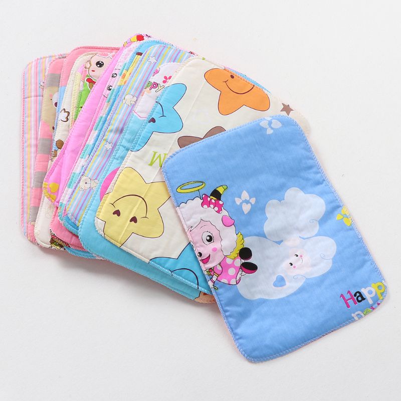 Tấm lót nệm thay tã chống thấm nước có thể tái sử dụng kích thước 25x35 cho bé sơ sinh