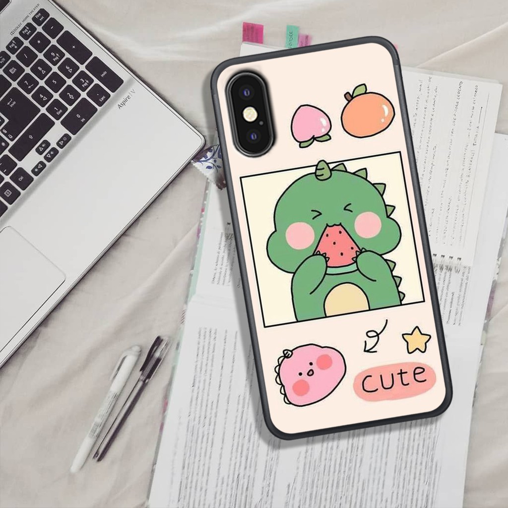 ỐP LƯNG  IPHONE X/XR/XSMAX, IN HÌNH CHÚ KHỦNG LONG SIÊU CUTE PHO MAI.
