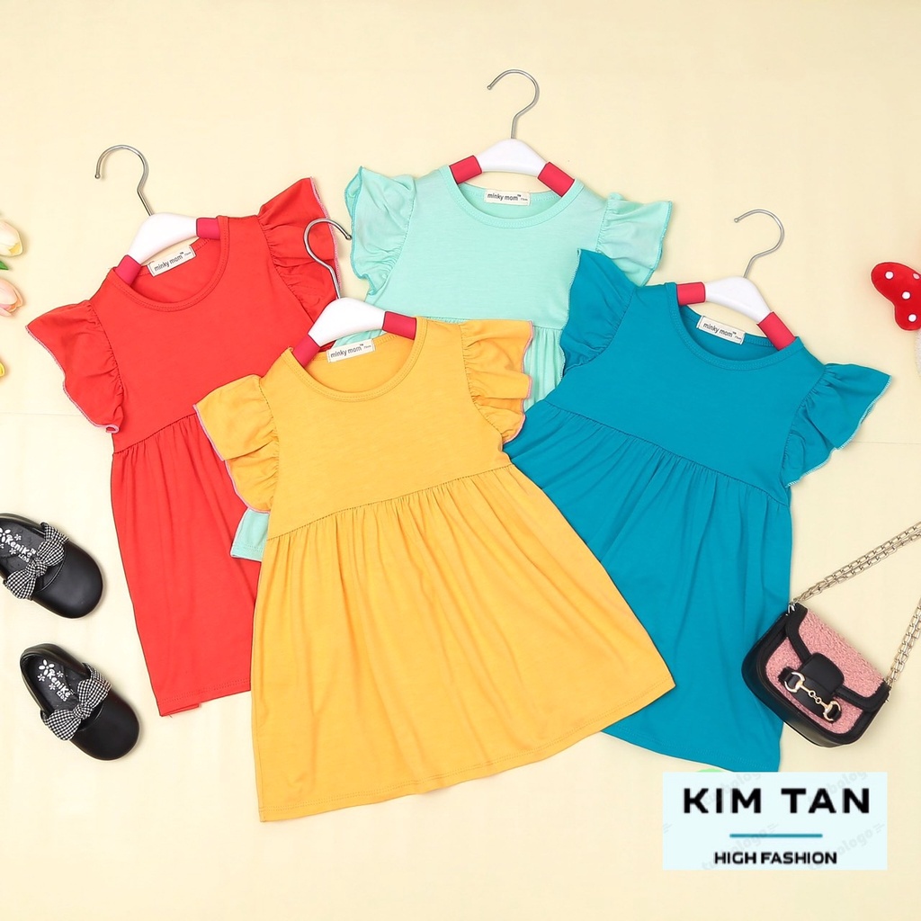 Váy MINKY MOM Cánh Tiên  ⚡FREESHIP⚡ Chất Thun Lạnh Cho Bé Gái Thoải Mái Thoáng Mát Ngày Hè