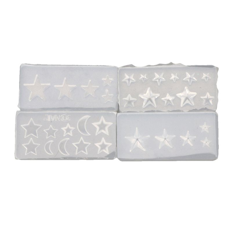 Sa Set 4 Khuôn Silicone Làm Mặt Trang Sức Thủ Công