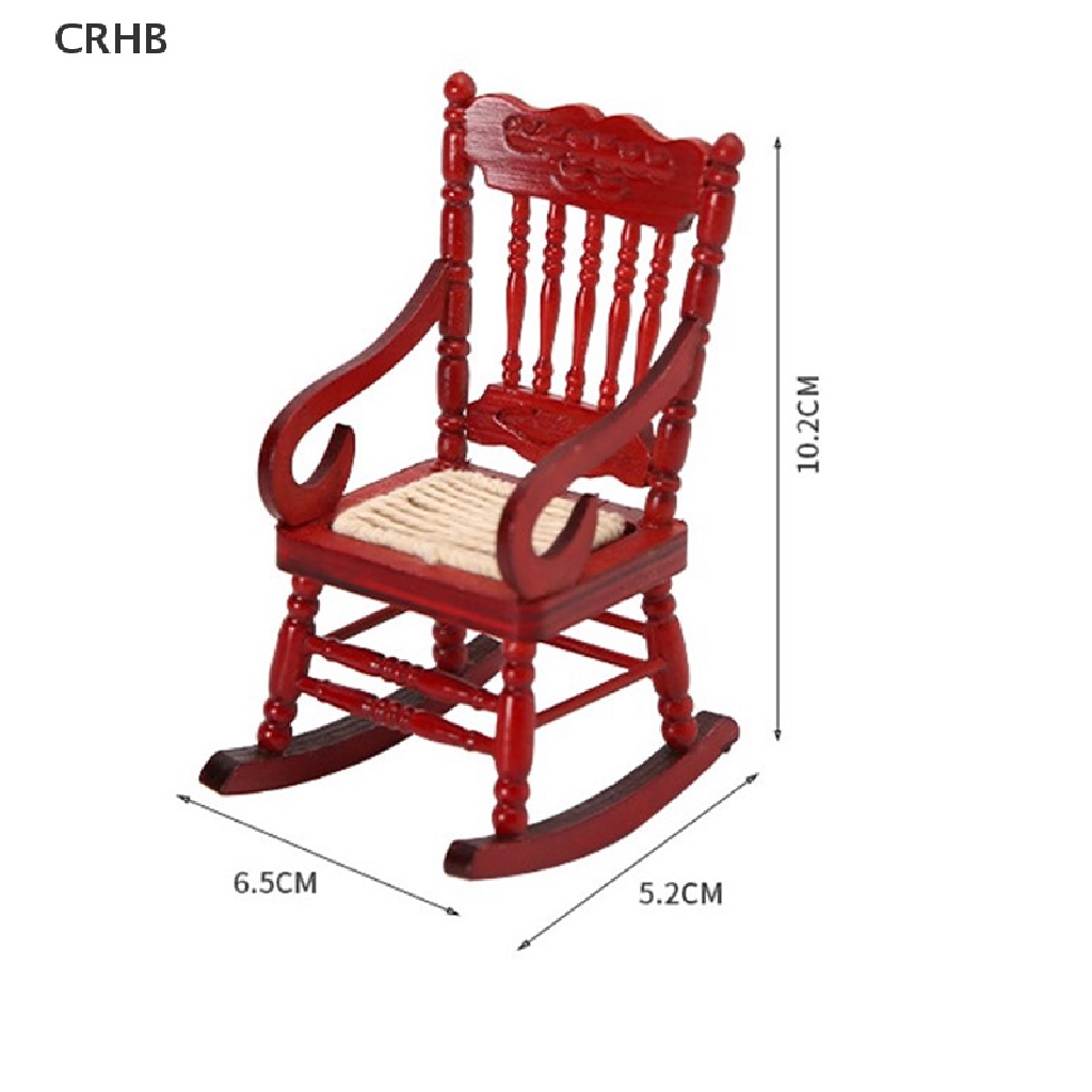 Mô Hình Ghế Gỗ Mini Tỉ Lệ 1 / 12 Trang Trí Nhà Búp Bê Mới