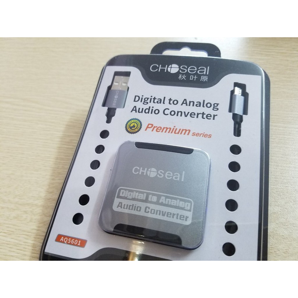 Bộ Chuyển Đổi Âm Thanh Quang Digital to Analog AV Choseal Tặng Kèm Dây Quang 4.0 - Hàng Chính Hãng