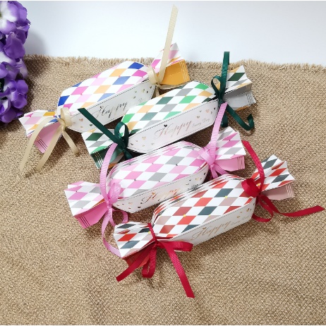 Hộp giấy gấp hình kẹo HN40 hộp gấp cute hộp dễ thương 4*4*8CM