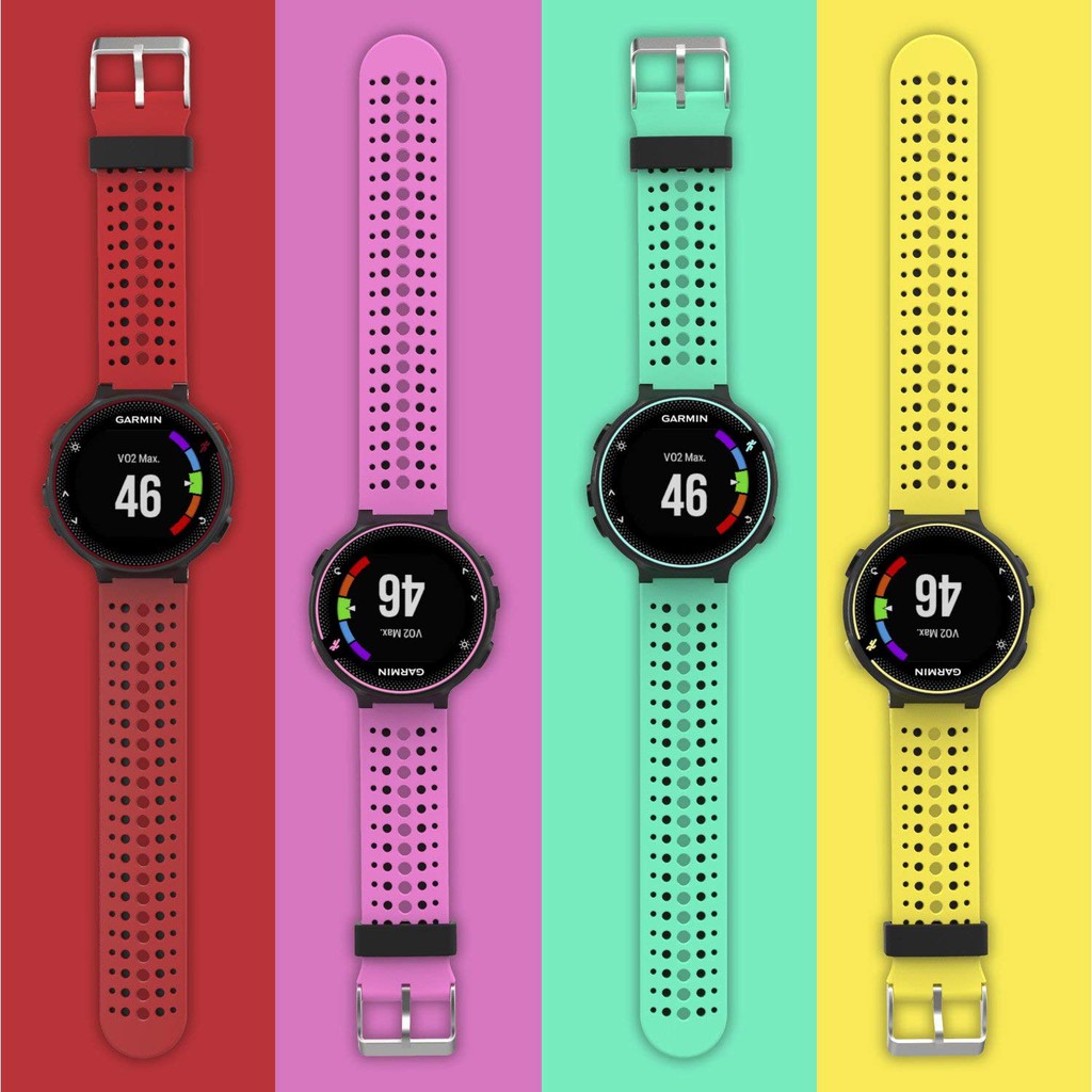Dây Đeo Silicon Mềm Thoáng Khí Nhẹ Dành Cho Đồng Hồ Thông Minh Garmin Forerunner 235/ 220/ 230/ 620/ 630
