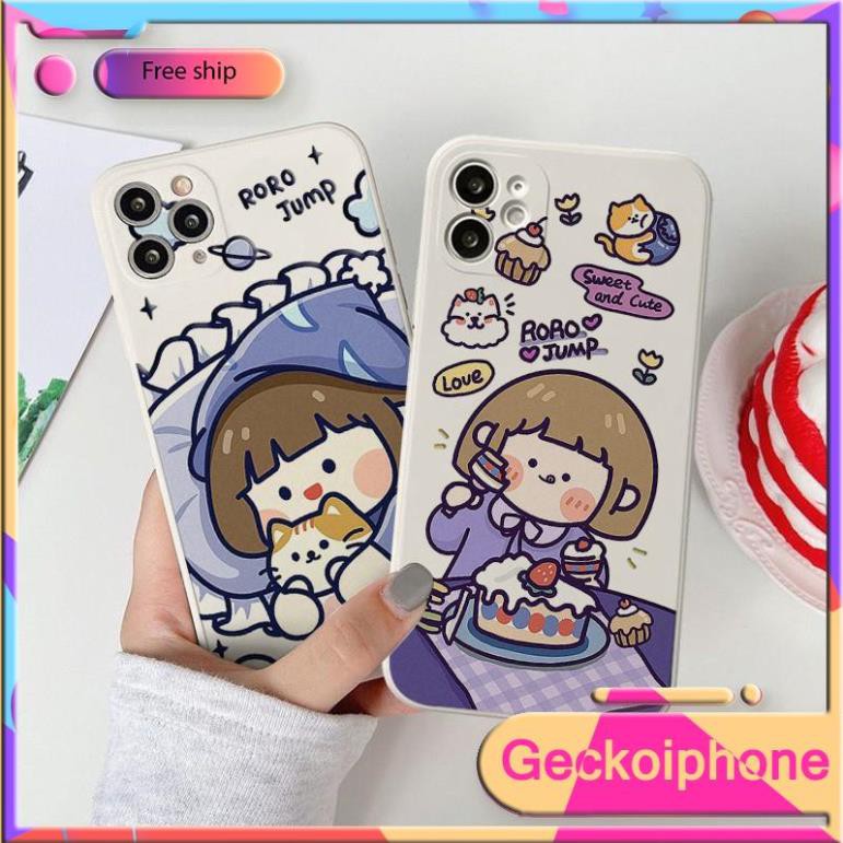ốp lưng iphone Ôm Mèo  Từ 6 đến 12 promax  geckoD85