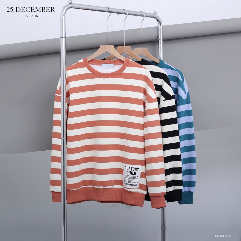 Áo Sweater Rostory Child kẻ ngang - 25.December mã ASWT9750