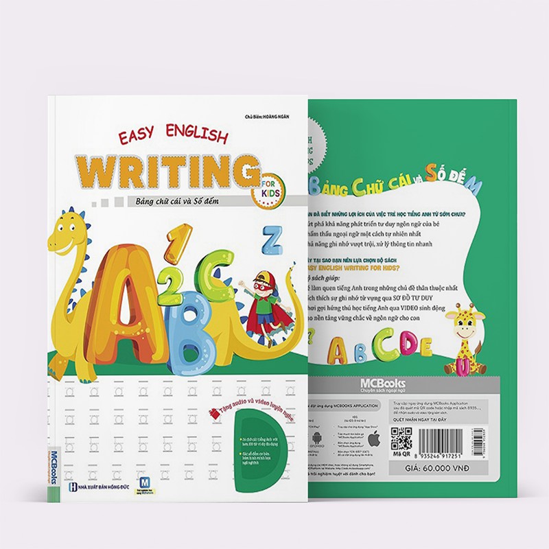 Sách - Easy English Writing For Kids - Bảng Chữ Cái Và Số Đếm Cho Trẻ