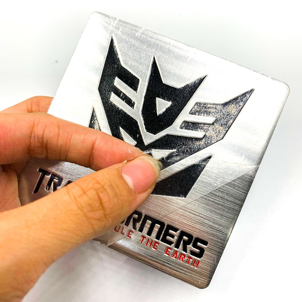 Set 2 Sticker decal metal hình dán kim loại STICKER FACTORY Transformer - RULE The Earth