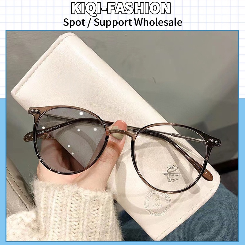 Mắt Kính Gọng Tròn Chống Bức Xạ Chống Ánh Sáng Xanh Thời Trang Hàn Quốc Cho Nam Nữ