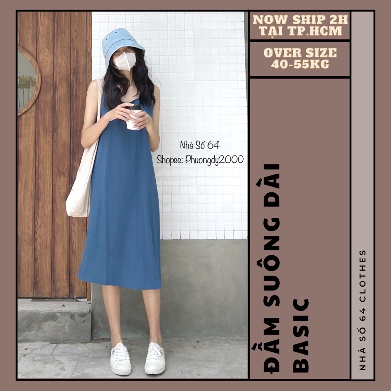 🚛[FREESHIP] Đầm suông dài tôn dáng đai to đắp chéo lưng 𝐁𝐚𝐬𝐢𝐜 dáng dài gồm 2 màu