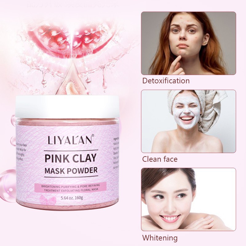 Bột Mặt Nạ Đất Sét LIYAL'AN Làm Sáng Da Tự Nhiên 160g