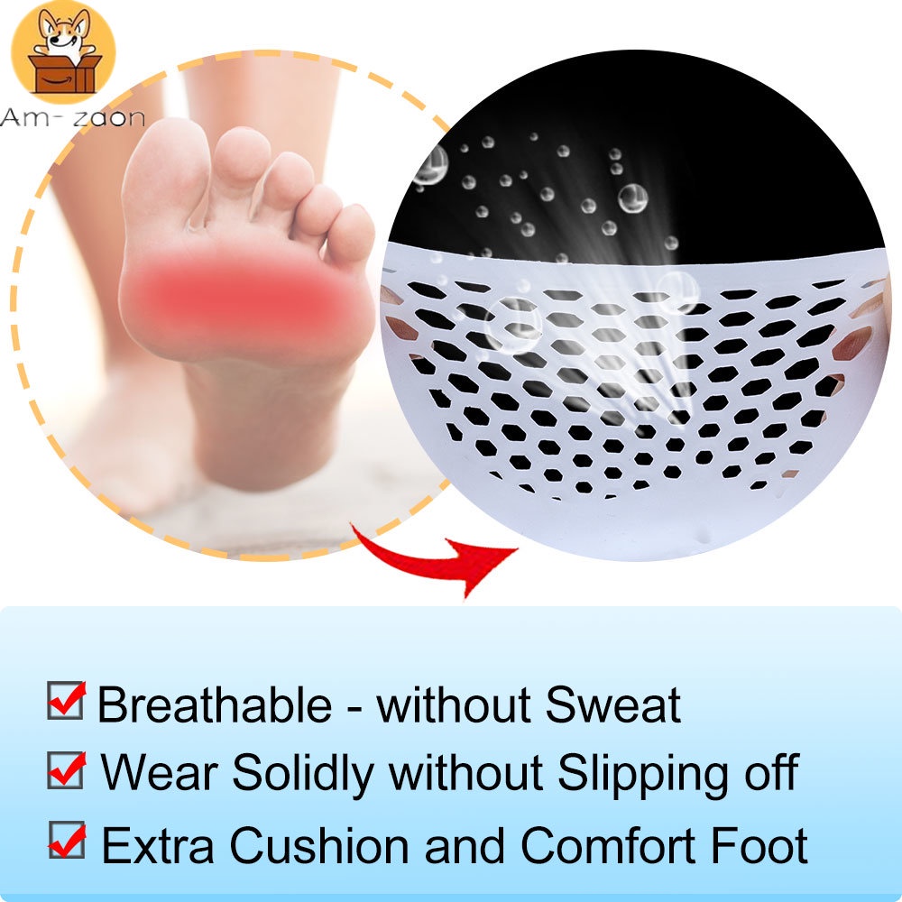 Set 2 Miếng Lót Ngón Chân Bằng Silicon Mềm Chống Trượt Có Thể Tái Sử Dụng