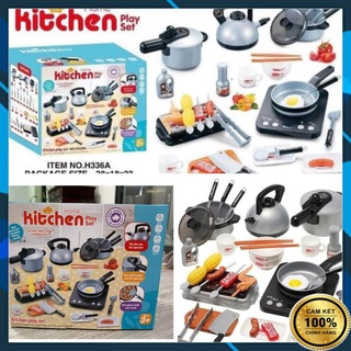 Bộ Đồ Chơi Nấu Ăn 36 Chi Tiết Cho Bé Có Đủ Nồi Bếp- HÀNG XUẤT KHẨU- Nhựa ABS An Toàn Cho Trẻ Em