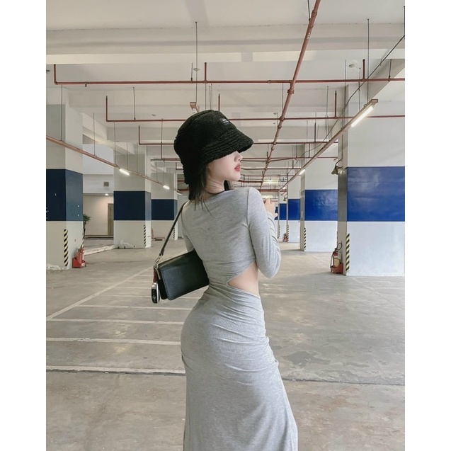 Đầm Maxxi Body Khoét Eo 1 Bên Xẻ Tà Cao Sexy
