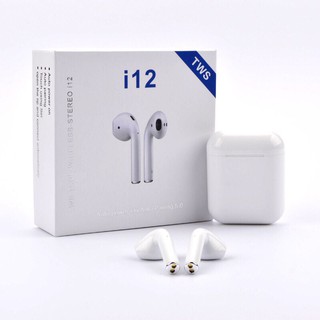 [ HÀNG CHÍNH HÃNG ] .Tai nghe bluetooth i12 TWS công nghệ 5.0. Cảm biến vân tay Tai nghe không dây cao cấp nút cảm ứng