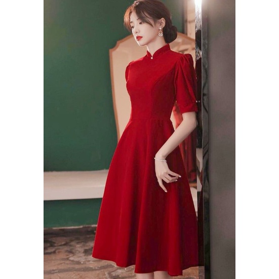 Đầm đỏ mặc Noel Tết siêu hot 2022
