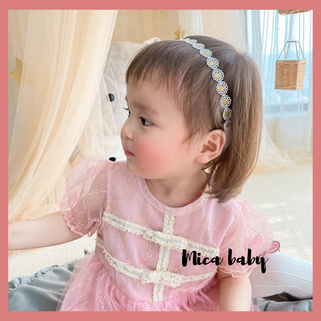 Băng đô dây hoa phong cách tiểu thư đáng yêu cho bé gái Mica Baby BD52
