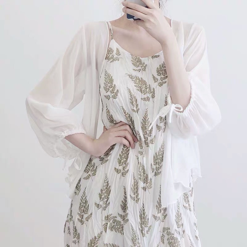 Áo Khoác cardigan Tay Dài Chất chiffon Thời Trang Mùa Hè Cho Phái Nữ